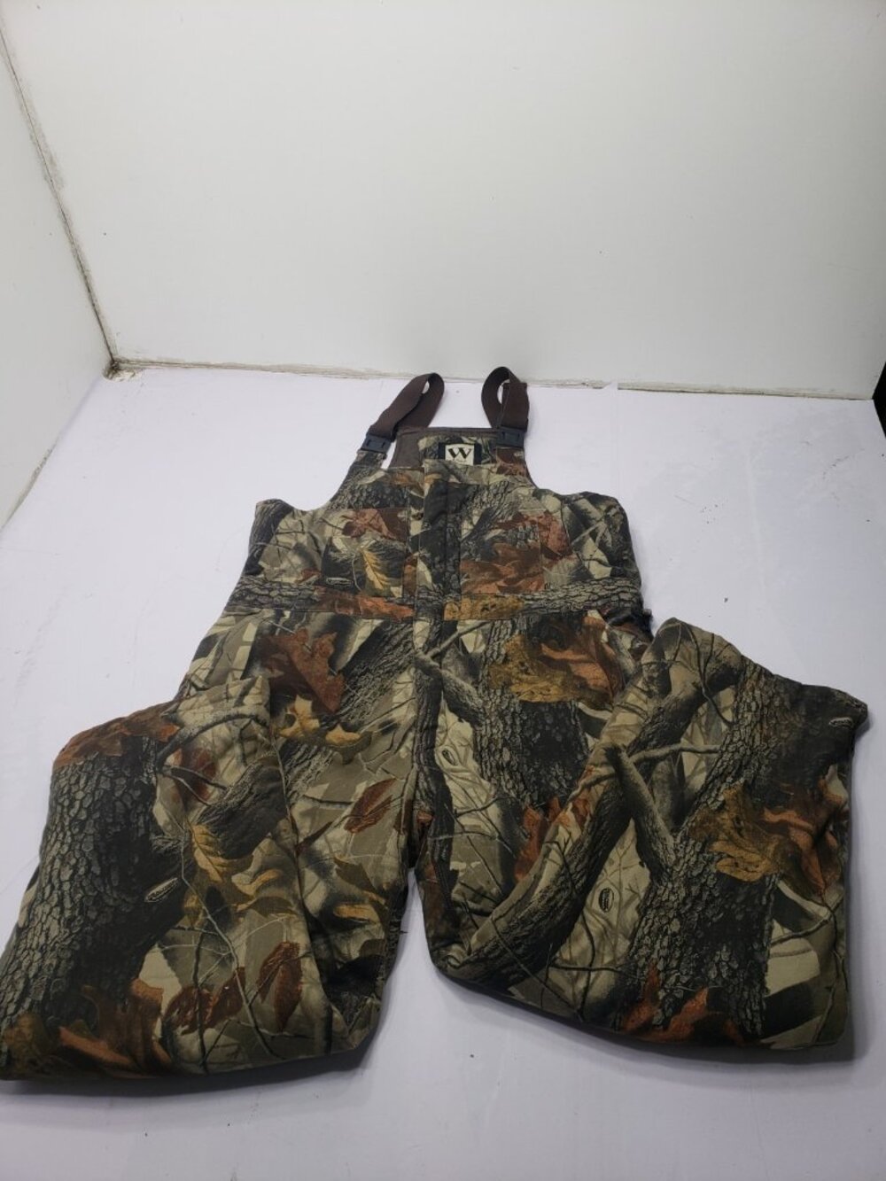 Walls Camo Insulated Bib Overalls Men's Medium Short RN17182 Realtree Hardwoods